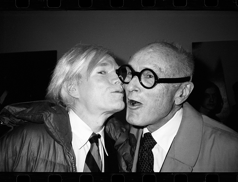 Andy Warhol Kissing Philip Johnson